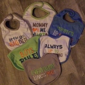 6 baby bibs